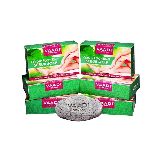 Vaadi Herbals Elbow Foot Knee Scrub Soap 6x75g