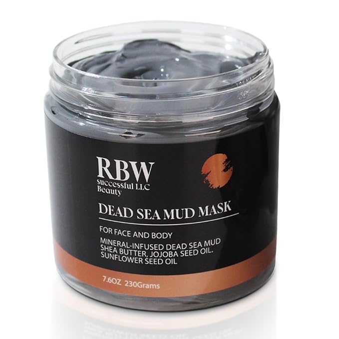 RBW Dead Sea Mud Mask for Face and Body - Natural Facial Treatment for Deep Cleansing, Detoxifying, and Hydration - Organic Ingredients for Glowing, Radiant Skin - Spa-Quality Beauty Care