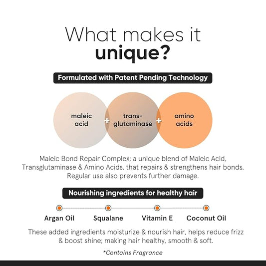 Minimalist Hair Serum for Strengthening & Repairing Damaged Hair | Patent Pending Formula | Maleic Bond Repair Complex 05% | With Amino Acids, Argan Oil & Squalane | For Women & Men | 1.7 Fl Oz/ 50 ml