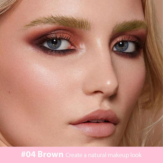 evpct 1Pcs Brown Magic Microblading Eyebrow Contouring Pen Brow Pencil, with 4 Brush Micro-Fork-Tips Precise Applicator, with Dual-ended Eyebrow Brush, Hair Like Strokes, Natural Looking Brows