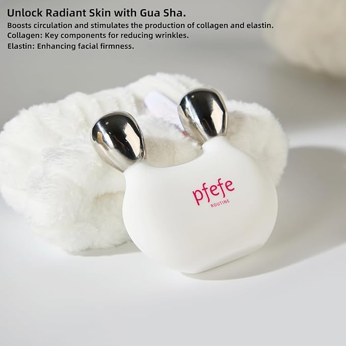 Stainless Steel Rabbit Gua Sha & Face Roller, Cryo Rabbit Massager for Esthetician Supplies, Facial Roller for Puffiness, Wrinkles, Dark Circles