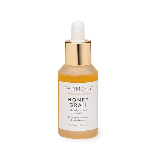 Farmacy Hydrating Face Oil - Honey Grail Nourishing Oil for Skin & Hair - Infused with Sea Buckthorn Oil, Rosehip Oil & Buckwheat Honey to Moisturize & Maintain a Healthy Skin Barrier (30ml)