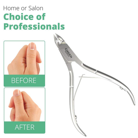 Professional Cuticle Trimmer Nail Cuticle Cutter Stainless Steel Cuticle Nippers with Sharp Blades of Cuticle Remover Clippers Manicure Tools Double Spring for Nail Care Pedicure Nail Tools (Silver)