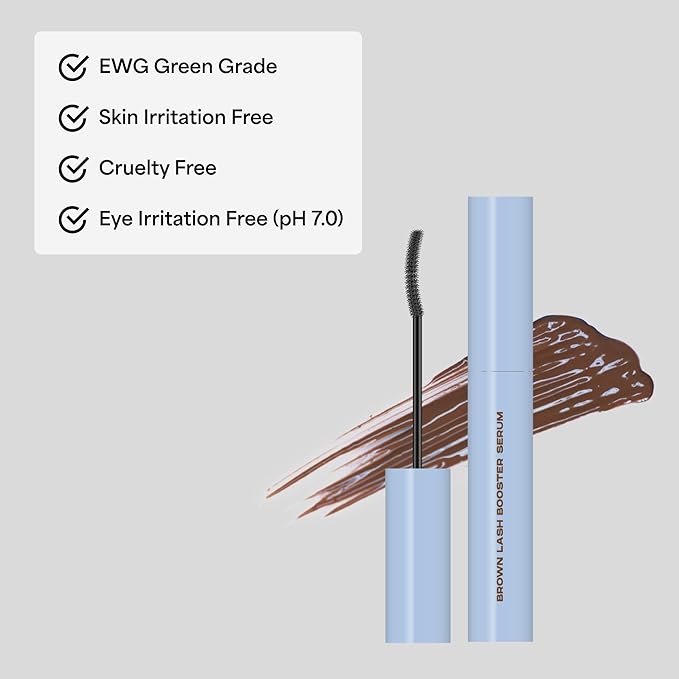 ENTROPY MAKEUP Eyelash Serum, Eyelash Growth Serum for Fuller Lashes, Biotin & Madecassoside Nourishment, Visible Results in 14 Days, Vegan & Cruelty-Free, Brown, 0.24 Oz