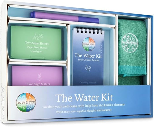 The Water Kit - Jump Into Spring with Selfcare - Wash Away Negative Thoughts for Stress Relief and Healing - Care Kit by Two Sage Sisters
