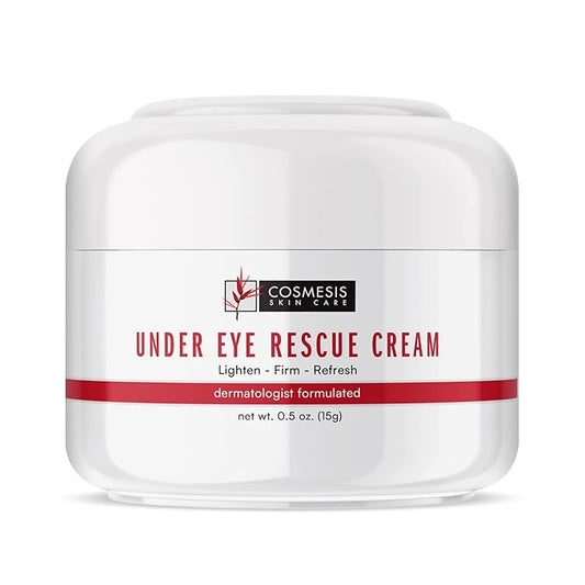 Cosmesis Under Eye Rescue Cream: Minimizes Puffiness, Fights Aging & Environmental Damage with Antioxidant Tea Blend, 0.5 oz (15g)
