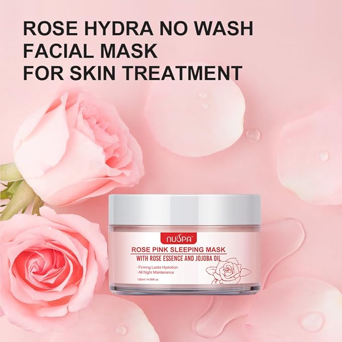 Organic Rose Face Clay Mask, Wash Off Repairing Facial Mask Skincare,Anti Wrinkle Remove Dark Circle Foot Facial Skin Care Treatmet for Women,Men Daily