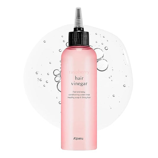 A’PIEU Raspberry Hair Vinegar - Scalp Cleanser & Detox for Oily Scalp, Buildup & Dandruff, pH-Balancing Rinse for Fresh, Shiny Hair, Korean Hair Care, 6.76 fl oz