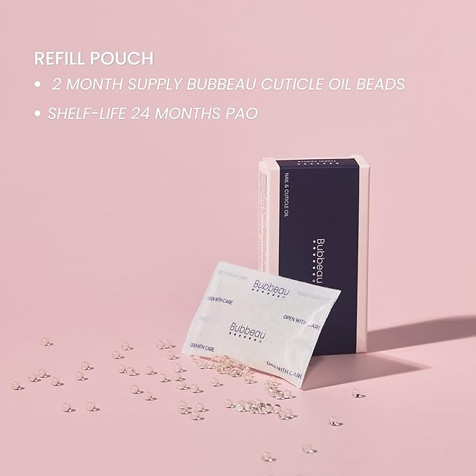 All Natural Cuticle Oil Beads | Moisturizes & Strengthens Nails with Non-greasy, Fast-absorbing, All Natural Oils (Refill Pack)