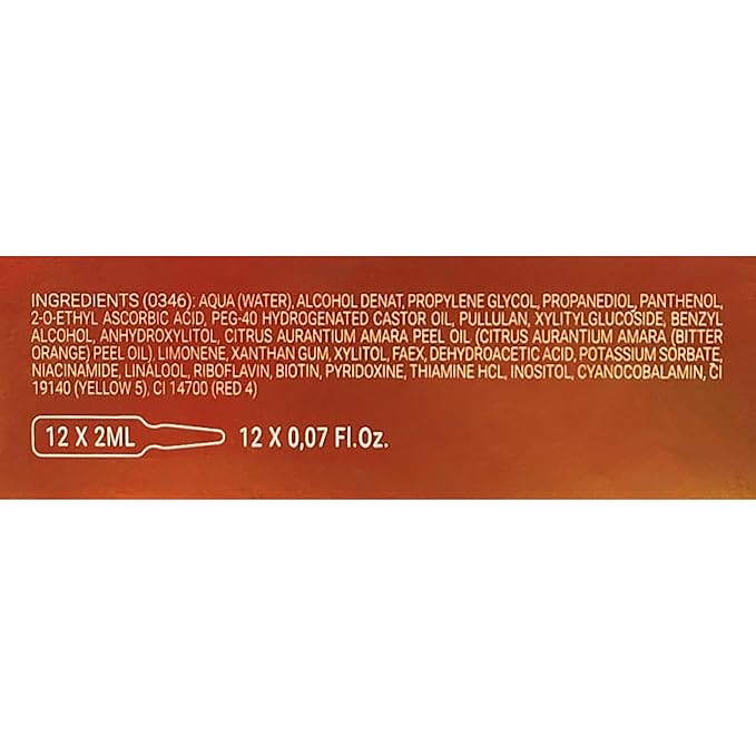 Noche Y Dia Vitamin C Ampoule Oil - Anti Aging Face Moisturizer Serum with Ascorbic Acid - Hydrate and Firm Skin - Boost Collagen - 12 x 2mL (.07 fl oz)