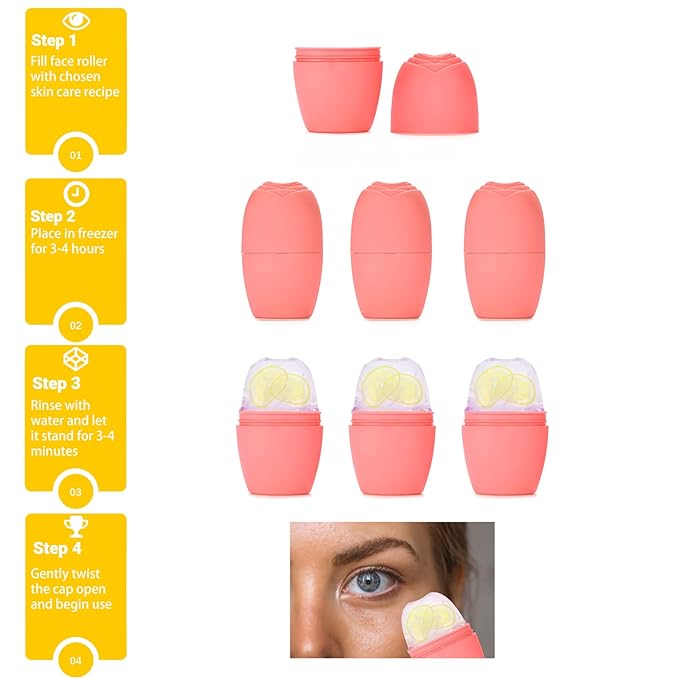 Ice Face Roller, Recula Silicone Ice Roller for Face to Tighten and Lift skin, Face & Eye Puffiness Relief, Reusable Facial Ice Mold for Neck to Enhance Natural Glow, Skin Care for Women Beauty