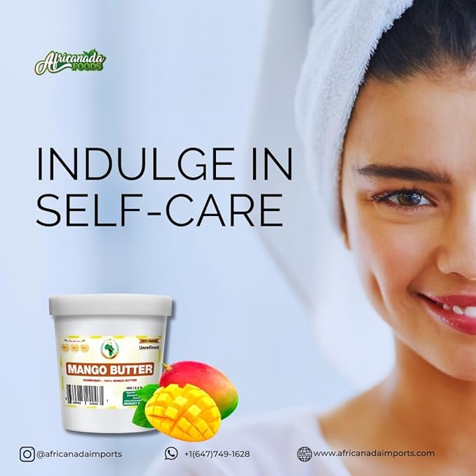 Authentic Raw Mango Butter | Butter | For DIY Face, Body, Hands | Unrefined | 100% Pure| Organic from Africa | Resealable Bag | tub