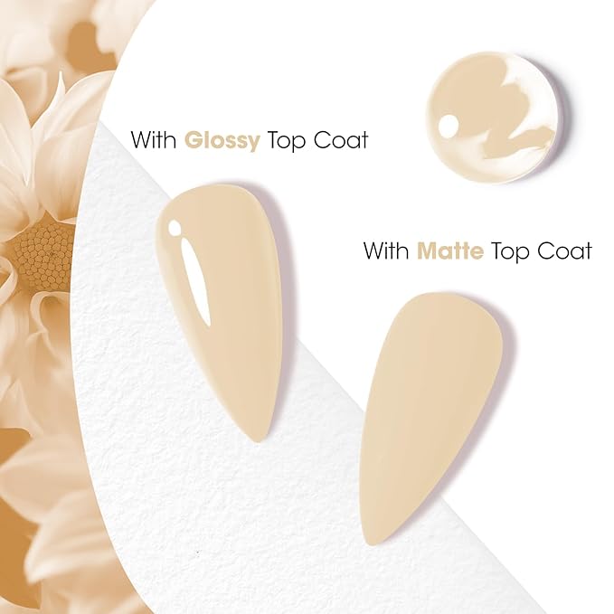 Gellen Nude Gel Nail Polish 18 ML Nude Neutral Gel Polish Beige Skin Tones Soak off UV LED Nail Lamp Nail Polish for Nail Art French Manicure Home Salon DIY Gift, 0.61 Fl Oz