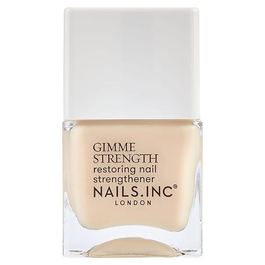 Nails.INC Gimme Strength Nail Treatment, Restoring Nail Strengthener with Vegan Collagen, Shimmering Nail Highlighter, Cruelty Free, Vegan