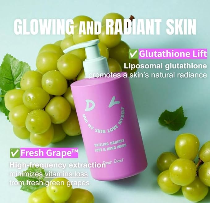 [Dear Doer] Dazzling Body Scrub in Tube - Radiant & Gentle Exfoliator with Grape Seed 3.38 fl oz/Dazzling Radint Body & Hand Wash