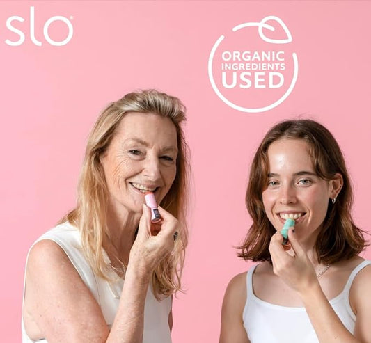 Slo | Natural Lip Balm - All Natural Ingredients, Vegan & Cruelty Free, Hydrating & Soothing, Plastic Free, Paper Packaging | Peppermint + Vitamin E, (0.28oz/8g)