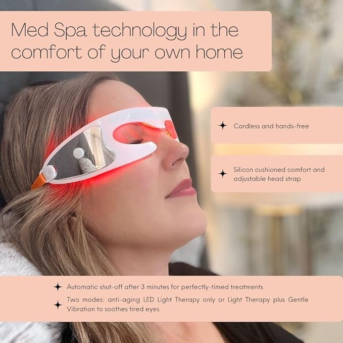 LED EyeMax Pro: Boost Collagen, Reduce Wrinkles + Puffiness and Firm Skin with State-of-The-Art LED Light Therapy Technology