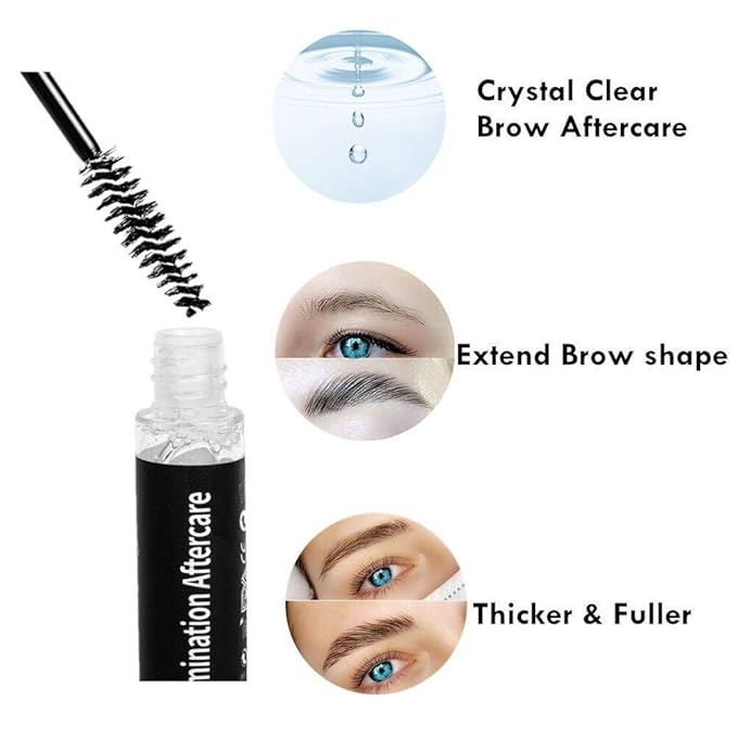 Brow Lamination Aftercare, Eyebrow and Eyelash Lift Conditioner, Lash Perm Nutrition, Keratin Filler Saves Burning Lashes & Brows, Fixing Gel for Lifting/Tint/Wax Treatment| 100-Day Supply
