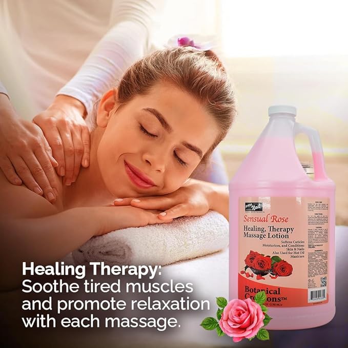 PRONAIL - Healing Therapy Massage Lotion, Sensual Rose, 128 Oz for Professional Pedicure, Body and Hot Oil Manicure