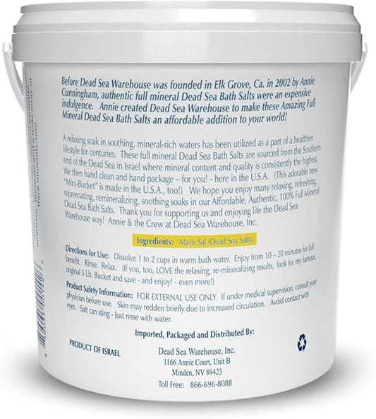 Dead Sea Warehouse – Amazing Minerals Dead Sea Bath Salts – 2 LBS – Highest Mineral Content – Natural Muscle Tension Relief