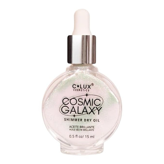 Cosmic Galaxy Shimmer Dry Oil - Aphrodite | Illuminating Body Oil for Radiant Glow | Lightweight, Hydrating, Non-Greasy | Perfect for Face, Neck & Body | Vegan & Cruelty-Free | 0.5 fl oz (15 ml)