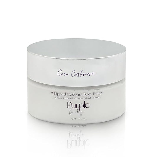 Thick Whipped Body Butter for Women – Moisturizer with Organic Coconut Oil, shea butter & Vitamin E – Silky Hydrating Body Butter for Soft, Smooth Skin - Coco Cashmere 8 Oz