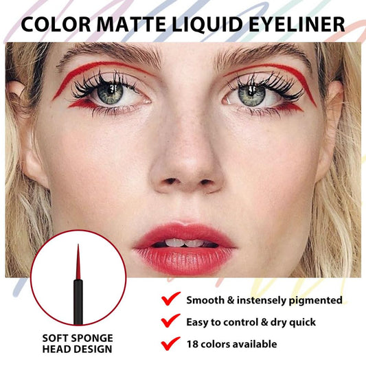 evpct 1Pcs Dark Red Liquid Eyeliner Waterproof Dark Red Eye Liners for Women, Eyes Wing Eyeliner Stamps Shapes Colored Eyeliner delineador de ojos a prueba de agua contra el agua blanco para ojos