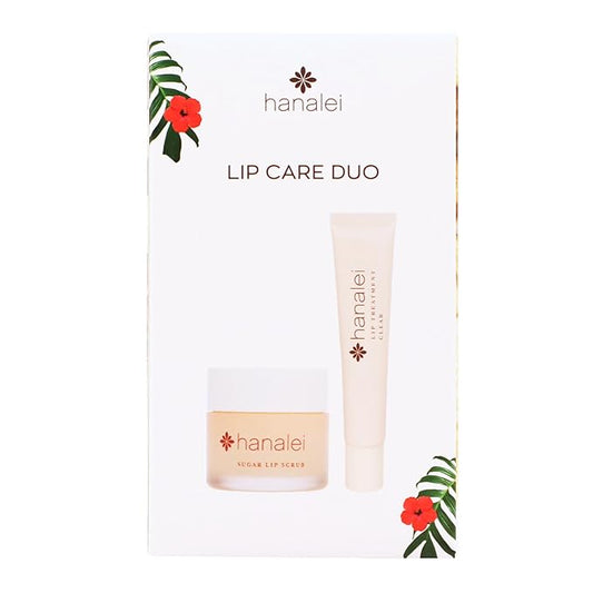 Hanalei Lip Care Products Set Duo – Sugar Lip Scrub & Kukui Oil Lip Treatment for Dry, Cracked, Chapped Lips – Exfoliate, Hydrate & Moisturize for Soft, Smooth Lips – Natural and Cruelty-free