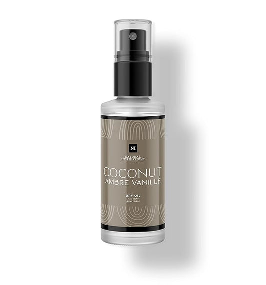 Natural Inspirations Coconut Ambre Vanille Body & Face Dry Oil 4oz