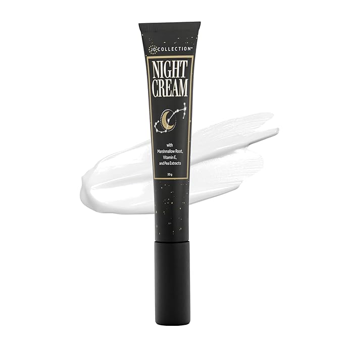 Night Cream with Marshmallow Root, Vitamin E, Pea Extracts and Jojoba esters | Moisturizes, Nourishes, Hydrates, Balances, Protects and Repairs | 50g