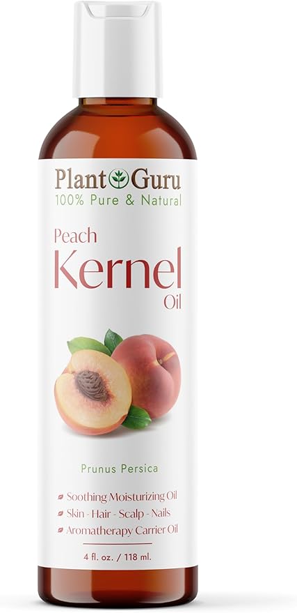 Peach Kernel Oil 4 oz. - 100% Pure and Natural Carrier Oil - Refined, Cooking, Skin, Hair, Body & Face Moisturizing