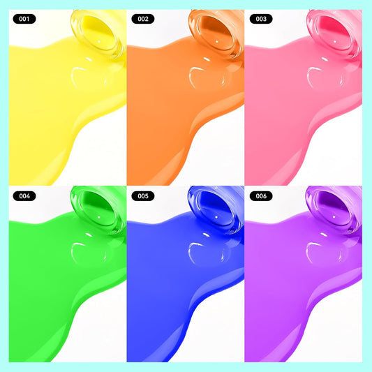 MIZHSE Quick Dry Nail Polish Set: Neon Colors Nail Polish Air Dry Fast, Fluorescent Fingernail Polish Non-Gel Yellow Orange Green Fast Drying Nail Lacquer Gift for Women Girls