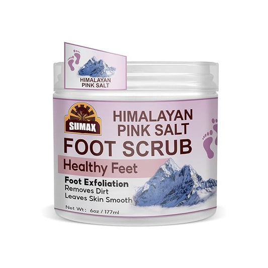 Foot Scrub, Natural For All Body Exfoliation, Dead Skin Remover, Moisturize And Nourish Your Dry Rough Feet, Make Your Feet Smooth And Soft (6 oz, Himalayan Sea Salt)