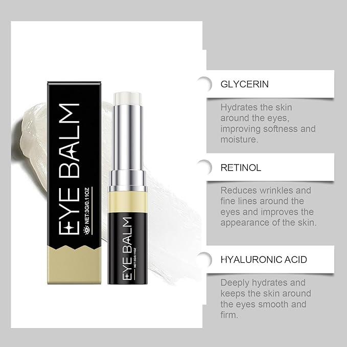 Lumibalm Erases Eye Bags within Minutes, Lumibalm for Under Eye Bags Lumibalm Eye Serum Lumibalm Stick for Under Eye Bags Turmeric Retinol Anti Aging Eye Cream Stick Reduce Fine Lines (1)
