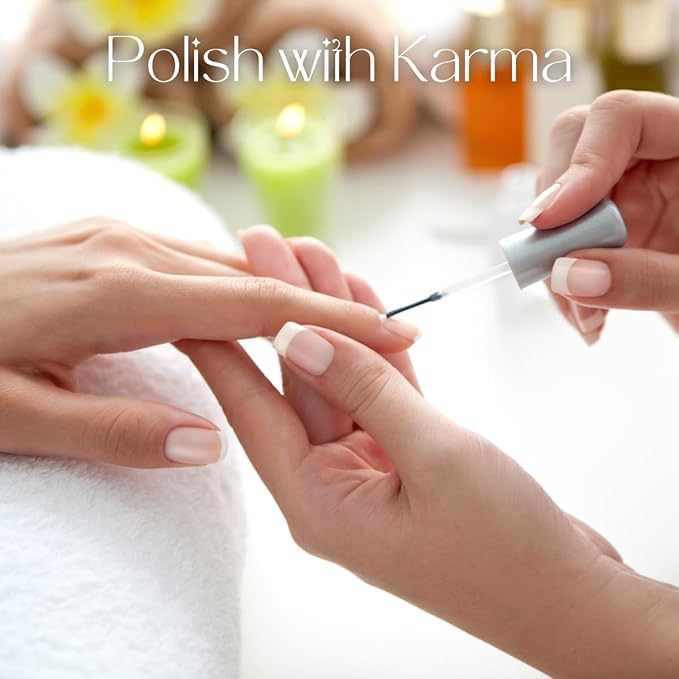 karma organic Natural Nail Polish, Vegan, and Cruelty-Free, No Toluene, No Formaldehyde, No DBP, and Free of TPHP, Scratch Repair