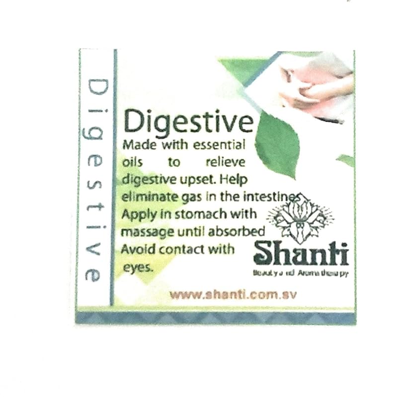 Roll on DIGESTIVE essential oils blend.help with digeston Help eliminate gas Apply with gentle massage in the abdomen until absorbed.