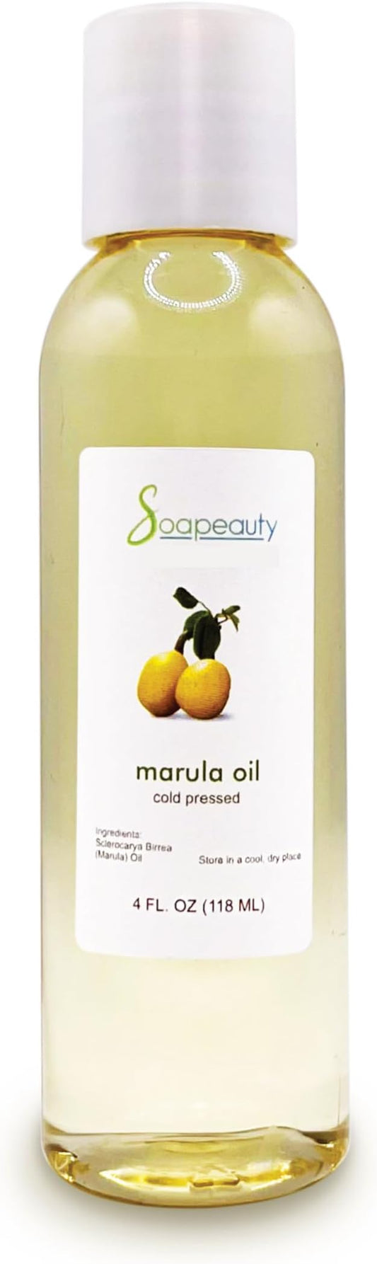 Marula Oil by Soapeauty | 100% Pure & Natural, Cold Pressed, Rich in Vitamin E & Omega Fatty Acids | Best for Skin, Hair, Face, Nails, and Soap Making | 4 fl oz