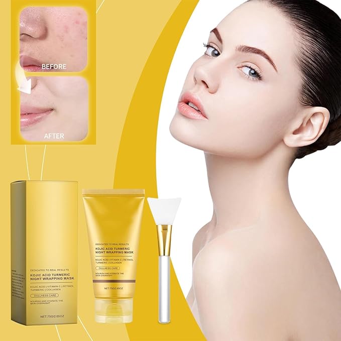 Turmeric Overnight Wrapping Peel Off Mask – Defends Against Skin Stress for a Clear, Glowing Complexion(1PCS)
