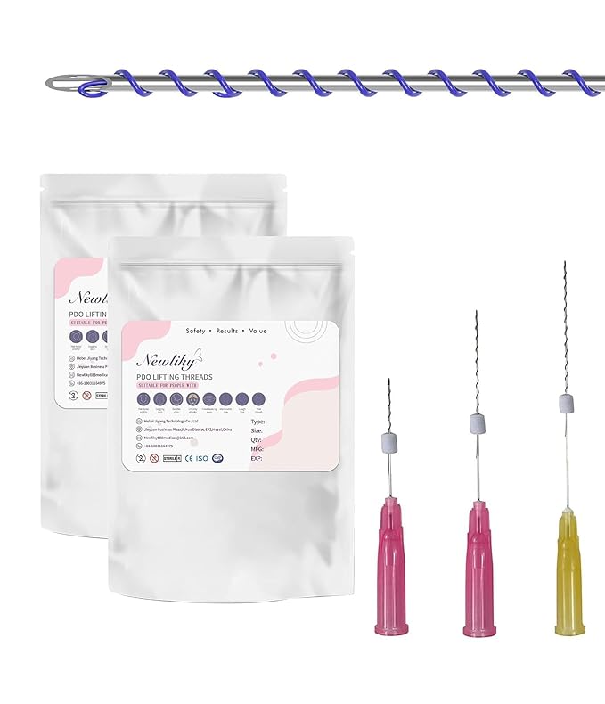 Pdo Threads Pdo Threads Lift for Face Smoothing Wrinkles Pdo Screw Threads Producs Collagen Pdo Lifting Threads Skin Tighten 26g50mm 40Pcs