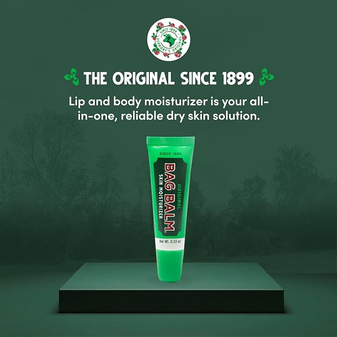 Bag Balm Original On-the-Go Lip Balm Tubes for Chapped Lips, Dry Hands, Skin Irritations and More - 0.33oz, 6 Pack