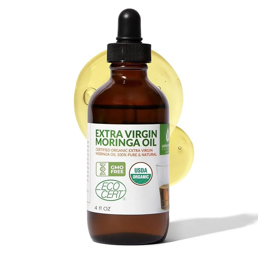 Organic Moringa Oil, Cold Pressed, Extra Virgin, 100% Pure, Food Grade
