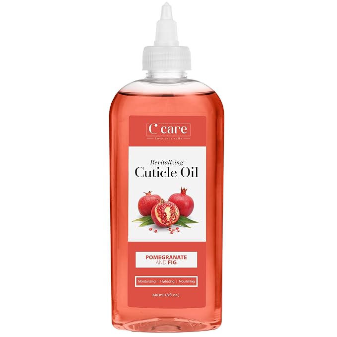 C CARE Pomegranate and Fig Cuticle Oil For Nails - Repairs Cuticles Overnight - Moisturizes and Strengthens Nails and Cuticles - 8oz