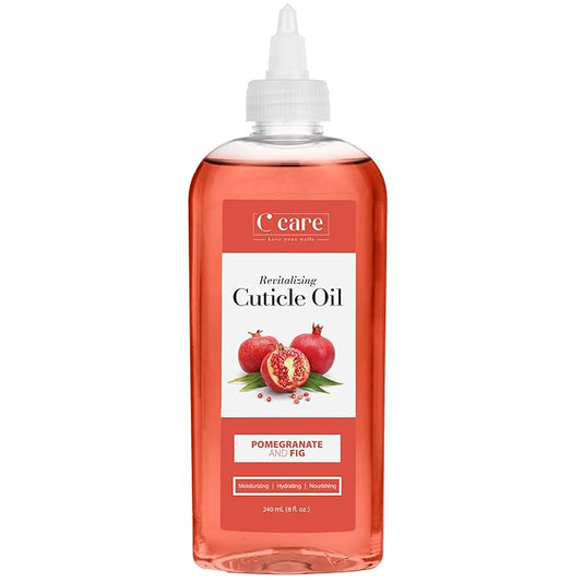 C CARE Pomegranate and Fig Cuticle Oil For Nails - Repairs Cuticles Overnight - Moisturizes and Strengthens Nails and Cuticles - 8oz