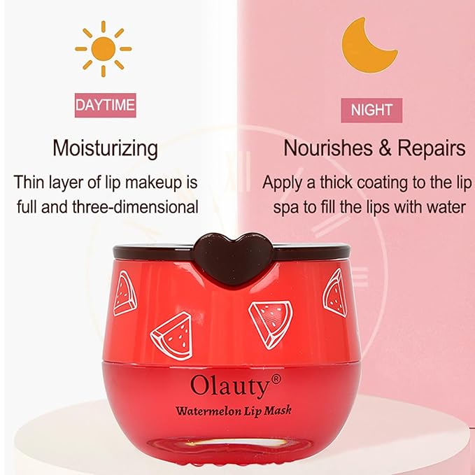 4 Pcs Bee Lip Balm Honey Pot,Strawberry&Watermelon&Honey&Apple Lime Lip Mask Overnight Hydrating Prevention Dry and Cracked Lip Scrubs Exfoliator Lip Care, Lip Sleeping Mask Reduces Lip Lines