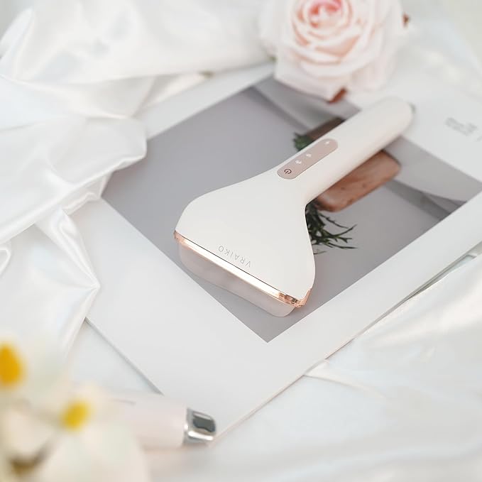 Aurora-X Handheld Gua Sha Device, White Jade Neck Face Massager with Thermal, Vibration and Acupressure Tail, for Face Sculpting Anti-Aging and Relaxation at Home