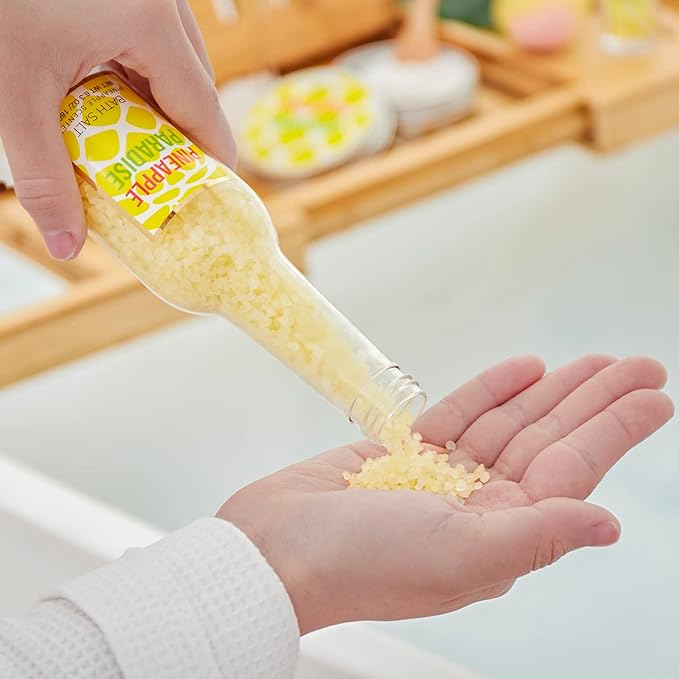 Bath Set for Women, 6Pcs Spa Gift Set, Spa Gifts for Women, Spa Kit with Scented Candle, Essential Oil, Bath Salt, Bath Bomb, Salt Scrub, Mothers Day Gifts for Mom