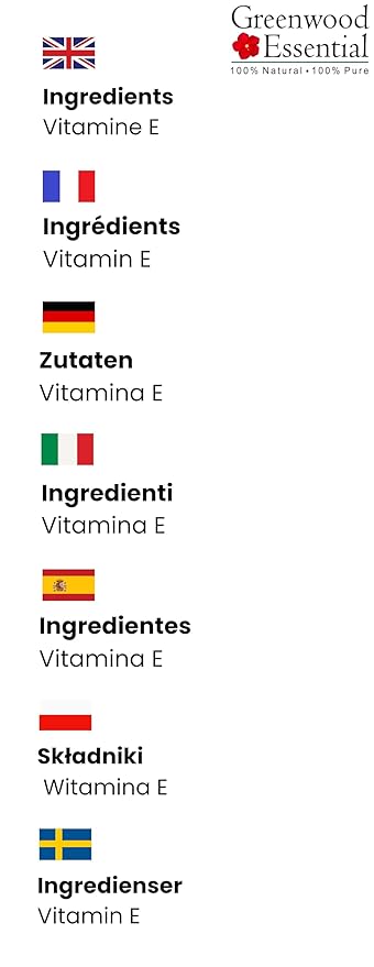 Pure Vitamin E Oil Natural Therapeutic Grade 200ml (6.76 oz)