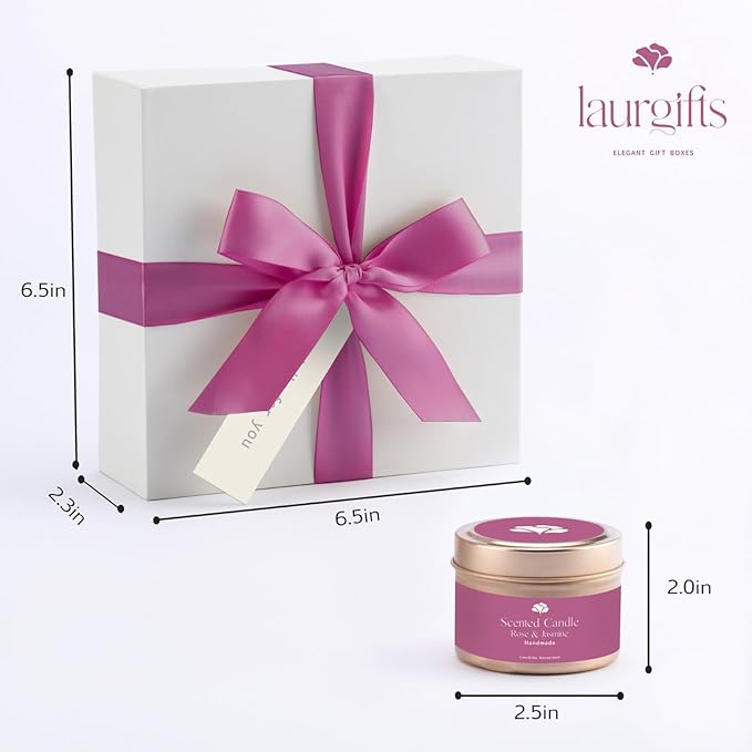 Rose & Jasmine Spa Gift Baskets for Women – Luxury Birthday Bath Gifts for Mom, Wife, Sister, Friend - Self-Care and Relaxation Mother’s Day Gifts - Gift Baskets for Her for All Occasions