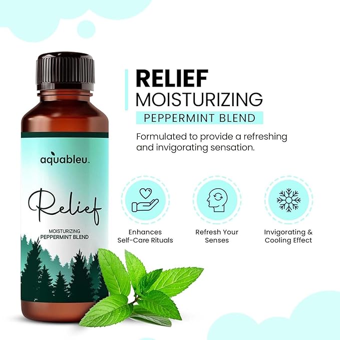 Essential Massage Oil Gift Set - Serenity Trio Sooth, Calm, Relief Includes Lavender, Peppermint & Eucalyptus Massage Oil Blends 80 ML in Beautiful Packaging - Great Gift for Women