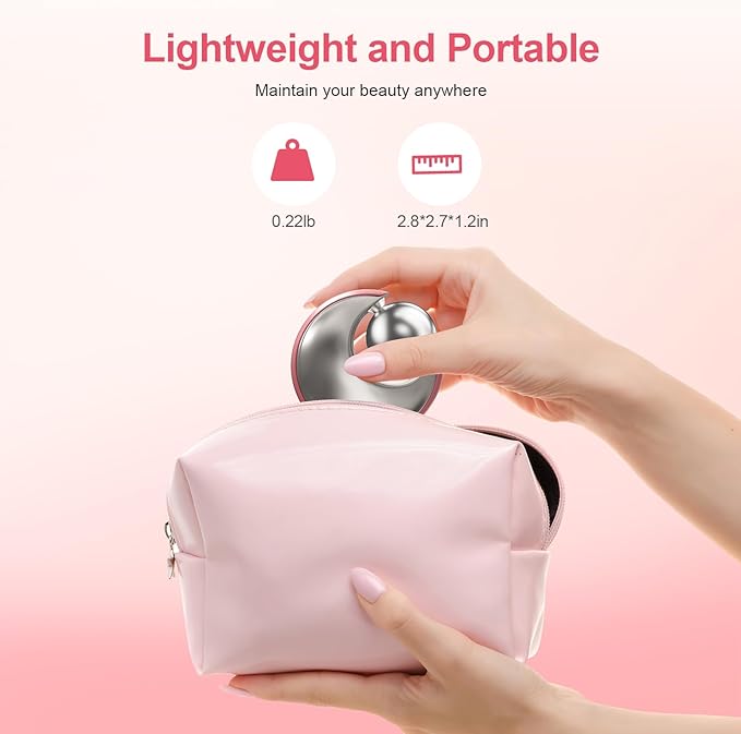 Ice Globes for Face, Anti-Puff Eye Roller, Dark Circles Under Eye Roller for Eyes and Neck, Durable Cryo Sticks for Face, Skin Care MassageTool for Daily Beauty Pink